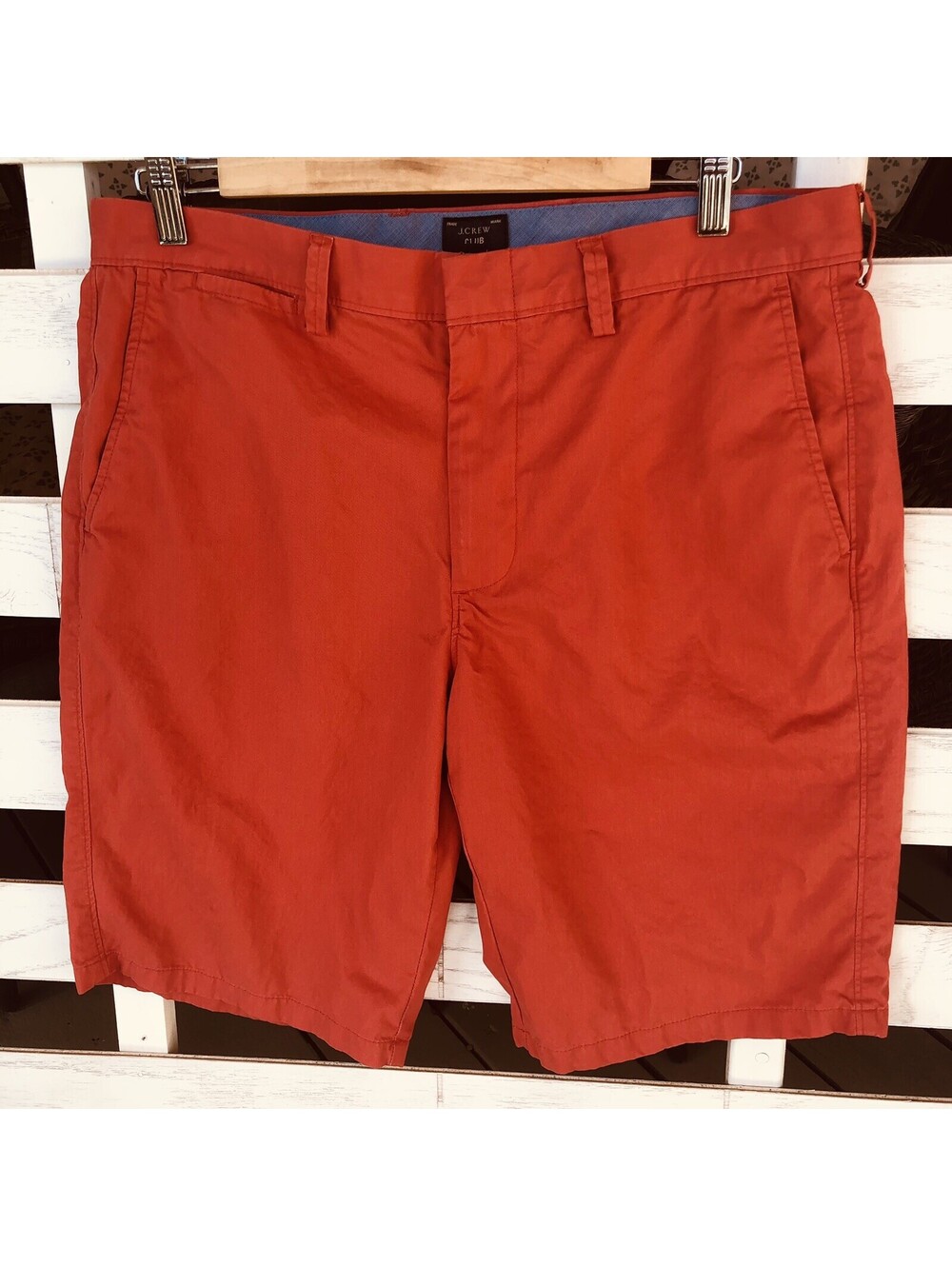 J. Crew Club Cotton Shorts Men’s Size 33 Red Orange Red